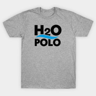 H20 polo water polo science chemistry water nerd (dark design) T-Shirt